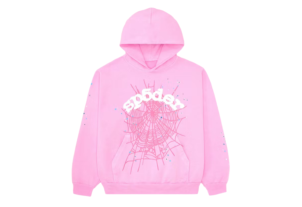 Sp5der OG Web Hoodie Pink