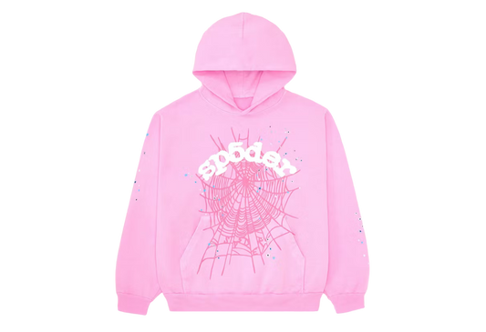 Sp5der OG Web Hoodie Pink