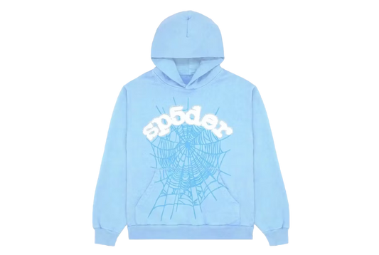 Sp5der Web Hoodie Sky Blue