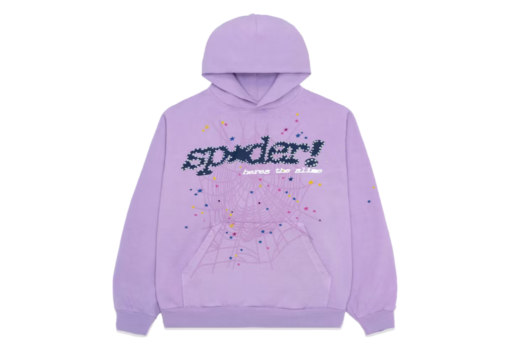 Sp5der Acai Hoodie Purple